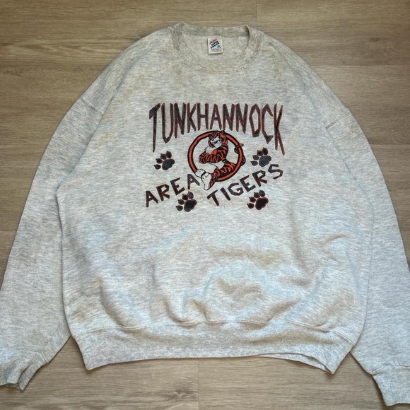 Vintage 90s Tunkhannock Area Tigers Crewneck Sweatshirt Men's XL - Picture 1 of 5